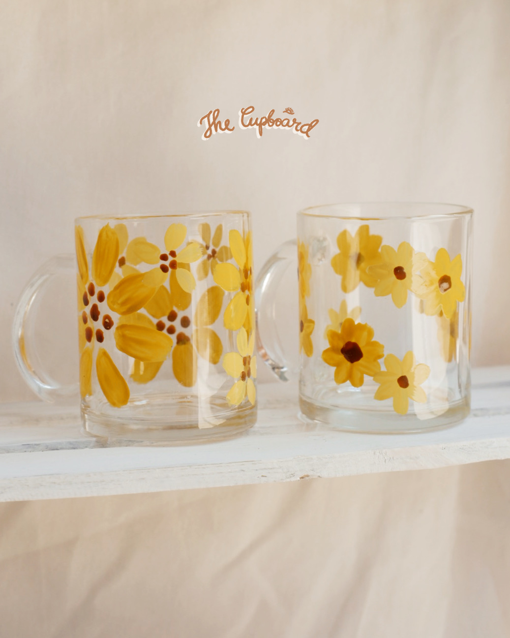 Glass Mug [Gold Floral] – 615 Collection
