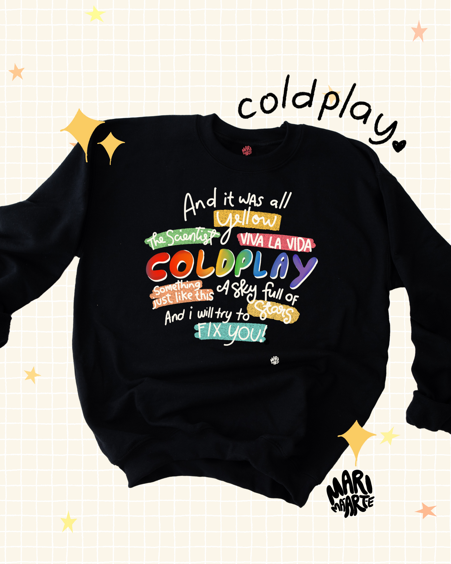 COLDPLAY PULLOVER or HOODIE no