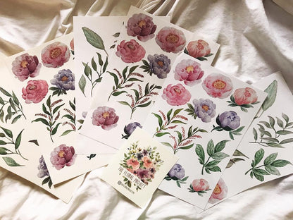 FLORAL STICKERS (pack)