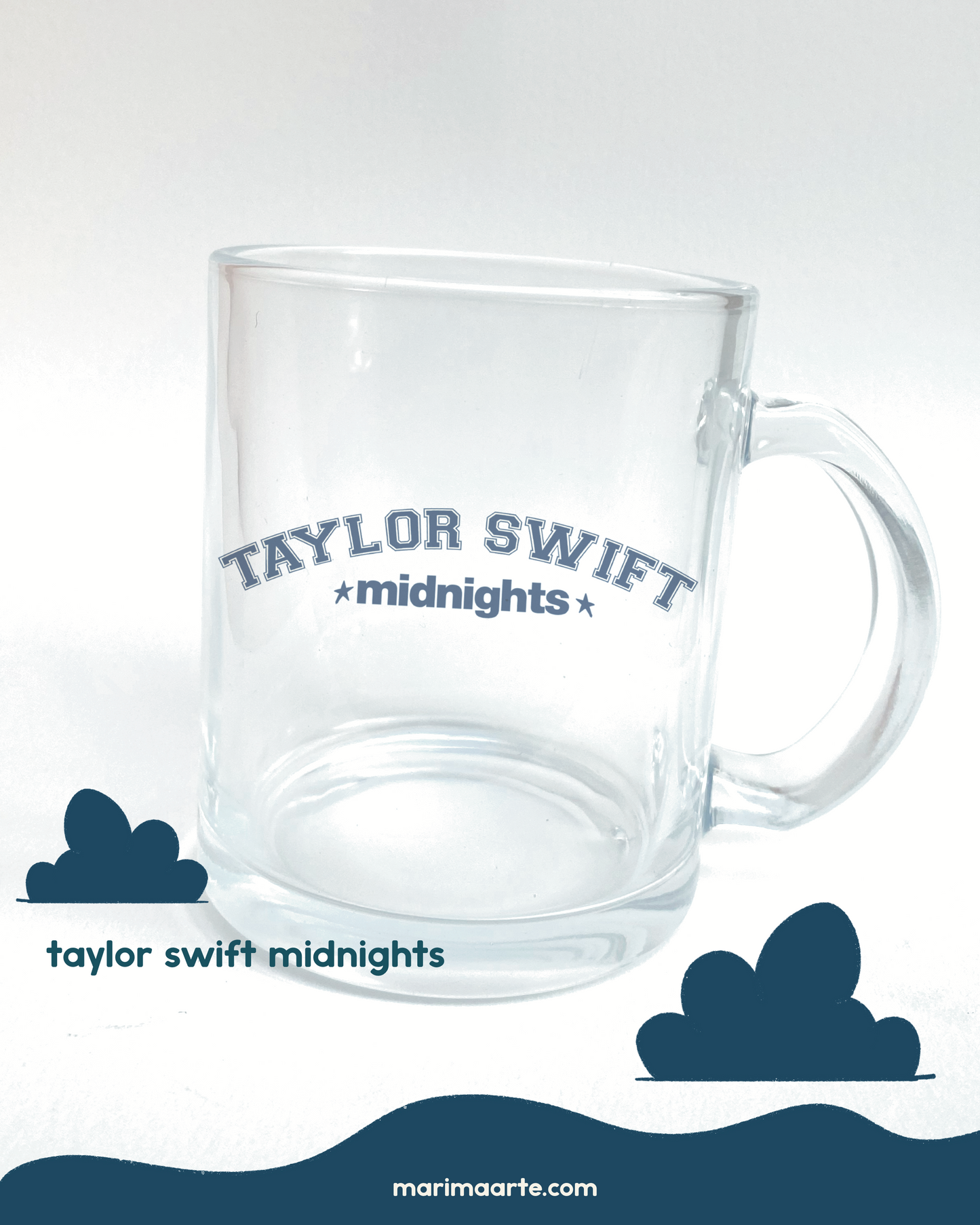 TAYLOR SWIFT MIDNIGHTS VARSITY GLASS MUG