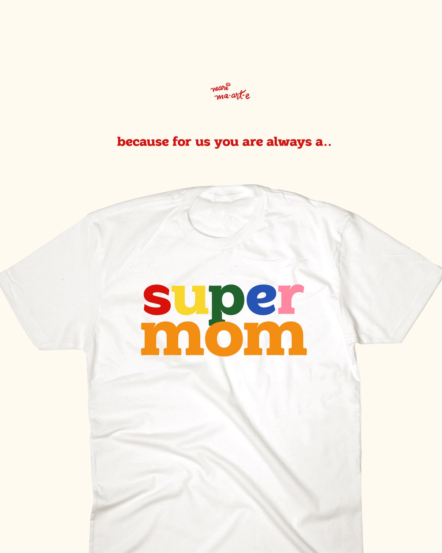 SUPER MOM vinyl shirt