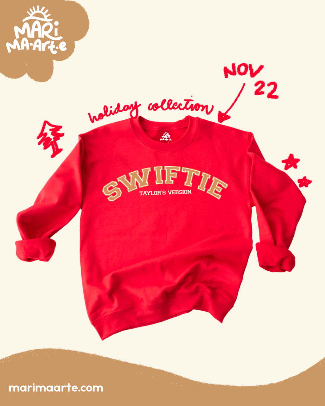 TAYLOR SWIFT SWIFTIE RED PULLOVER