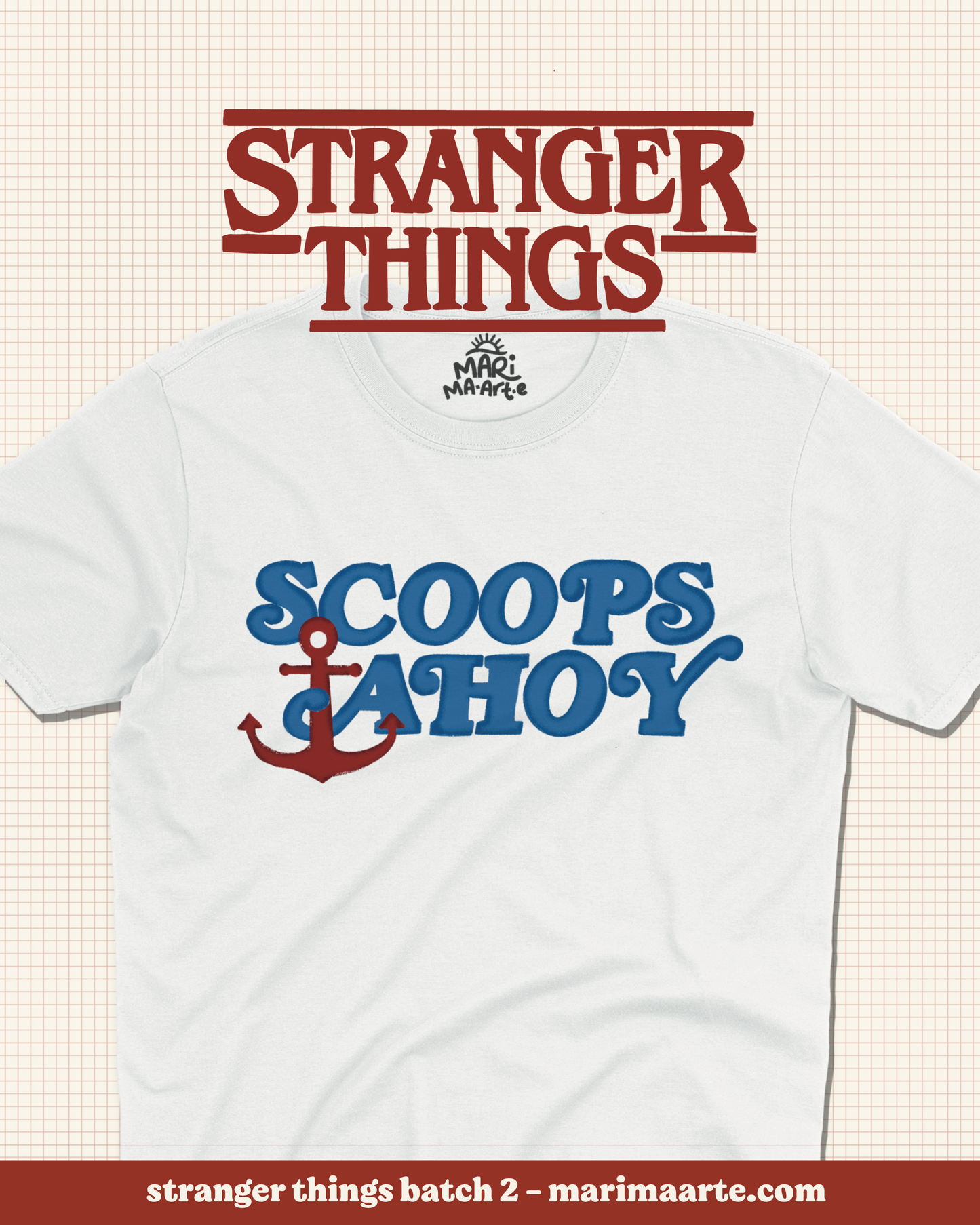STRANGER THINGS SCOOPS AHOY SHIRT