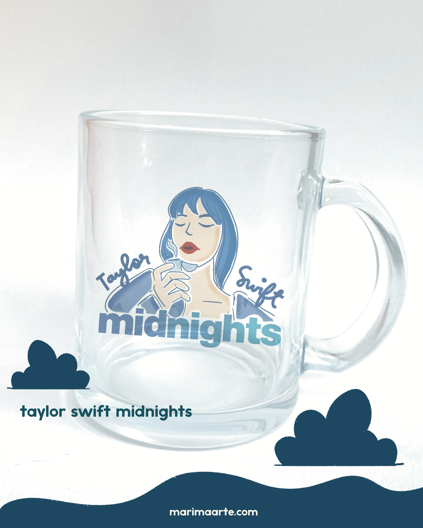 TAYLOR SWIFT MIDNIGHTS PORTRAIT GLASS MUG
