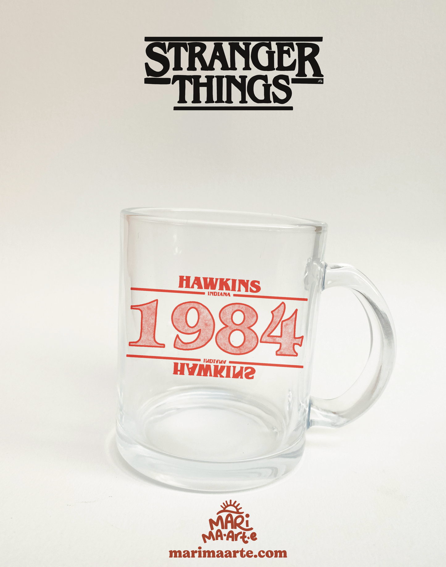 STRANGER THINGS 1984 GLASS MUG