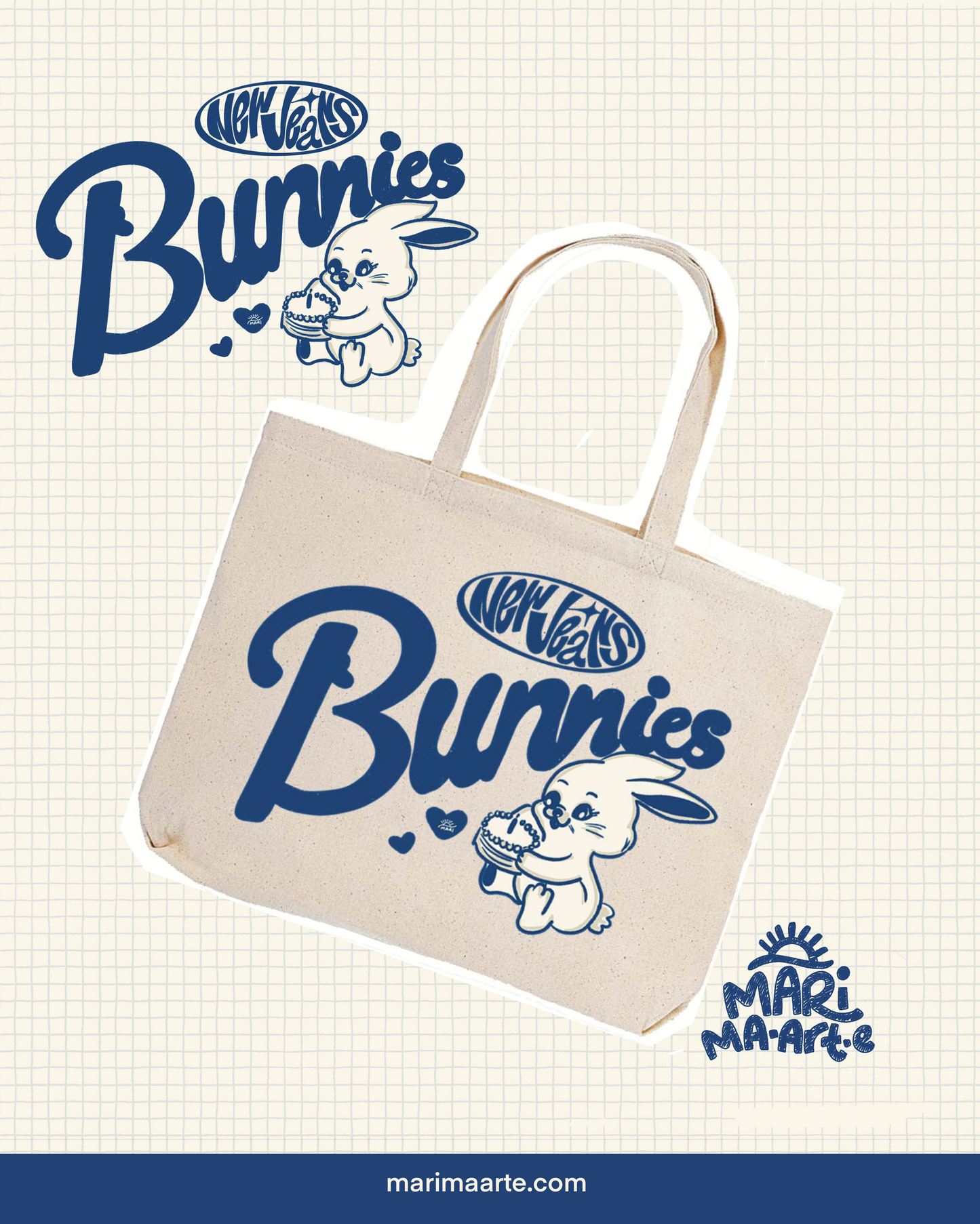 NEW JEANS BUNNIES LARGE TOTE
